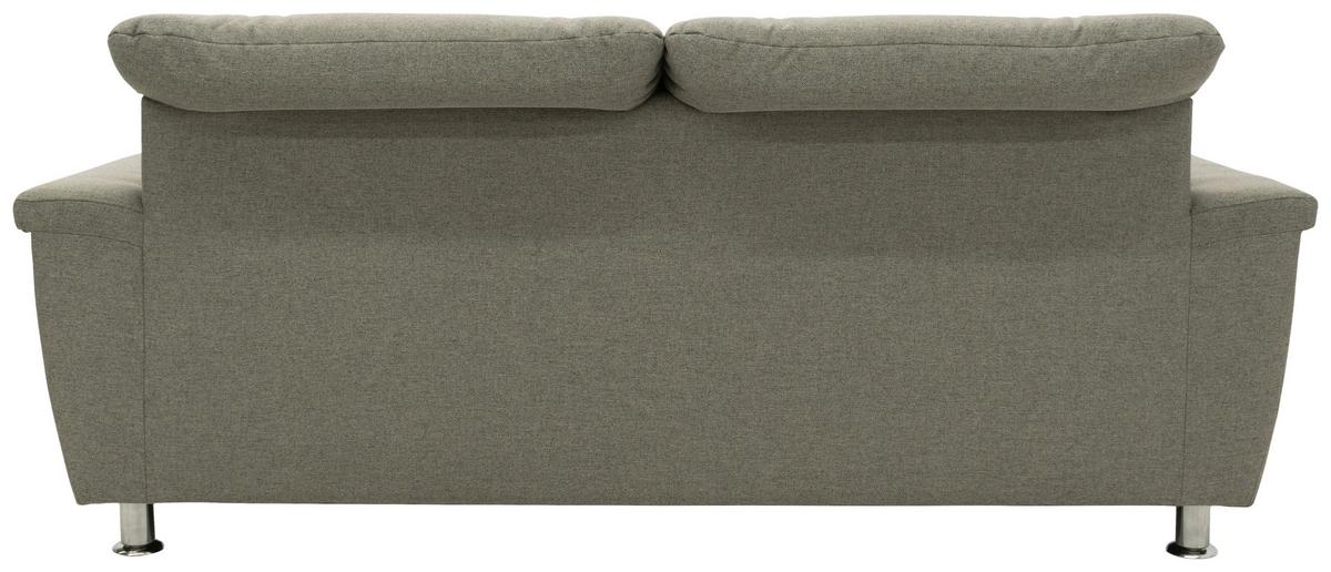 2-sitzer-sofa Franzi Armlehnen Silberfarben Webstoff - Chromfarben/Graubraun, KONVENTIONELL, Textil (190/81/105cm) - MID.YOU