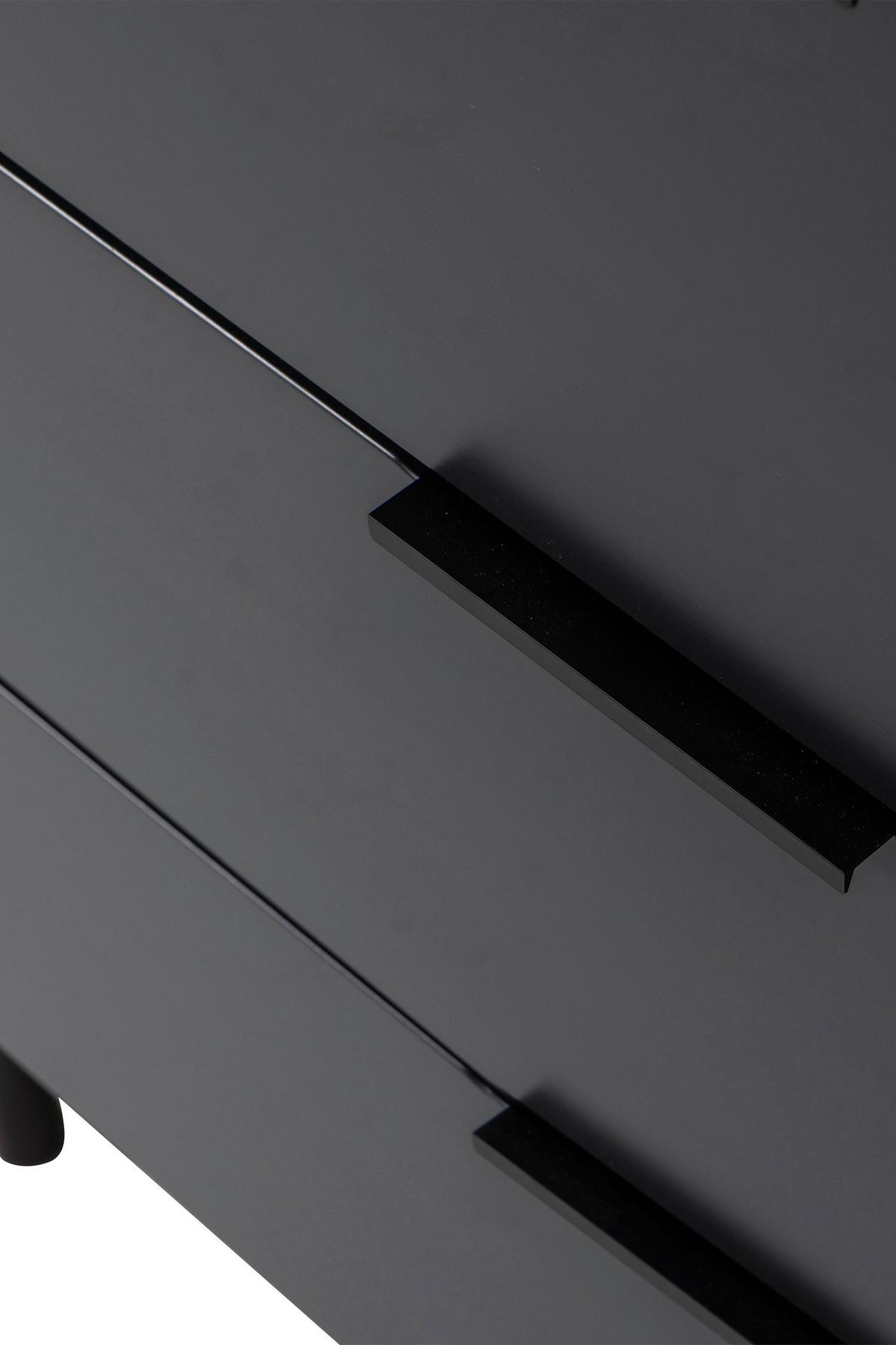 Kommode Gunnar Schwarz B: 94 Cm - Schwarz, Design, Holz (94/93/52cm) - Livetastic