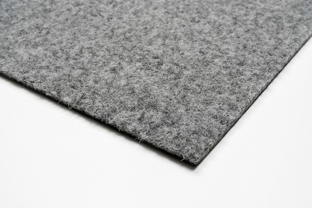 Teppichfliese Graublau Solid Vel 50x50 cm Florhöhe 4 mm - Graublau, Basics, Textil (50/50cm)