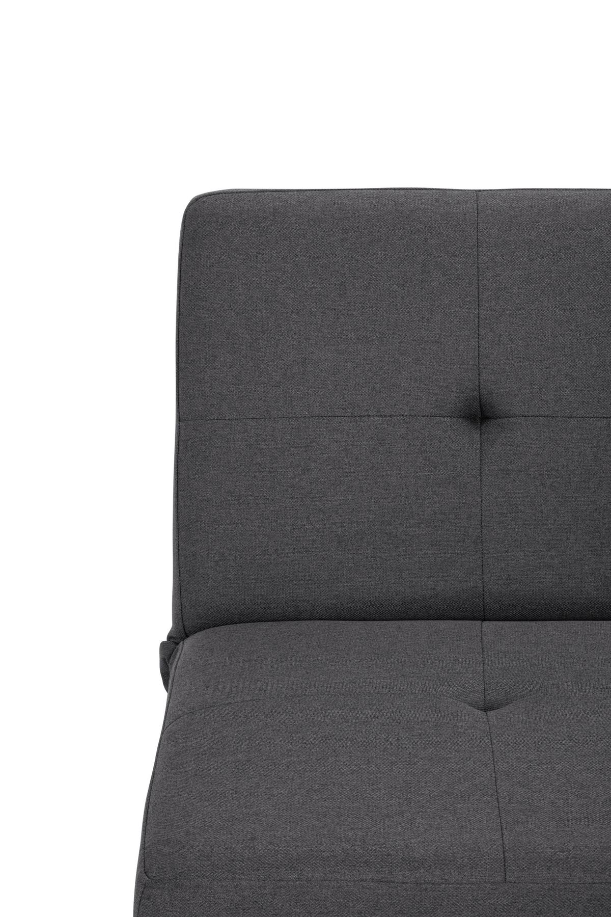 Schlafsofa Dunkelgrau Volos 178x88 cm - Dunkelgrau/Naturfarben, Basics, Textil (178/76/88cm) - MID.YOU