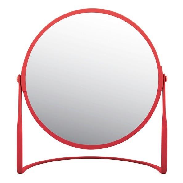 Standspiegel Akira Matt-Red - Rot, Basics, Glas (18,4/10,5/20cm)