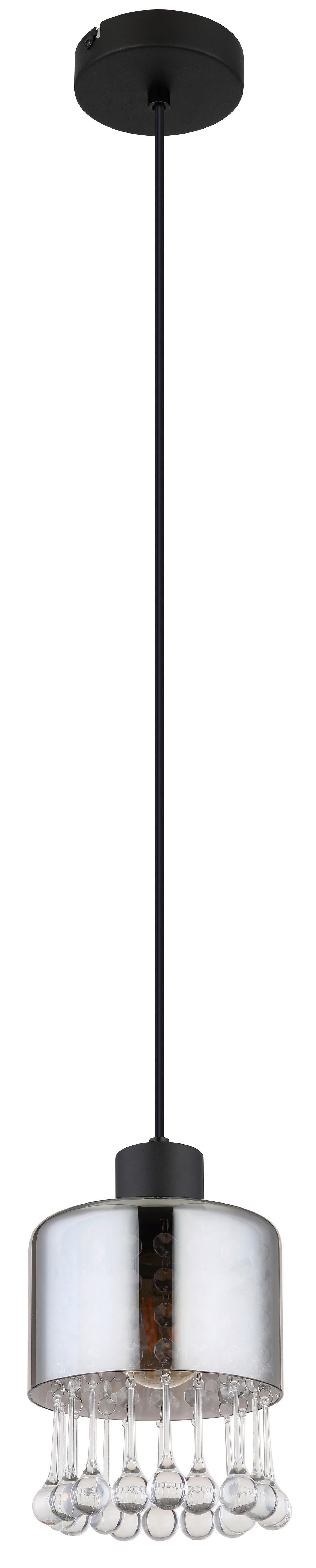 Hängeleuchte 15884h - Klar/Schwarz, KONVENTIONELL, Glas/Kunststoff (15/120cm) - Globo