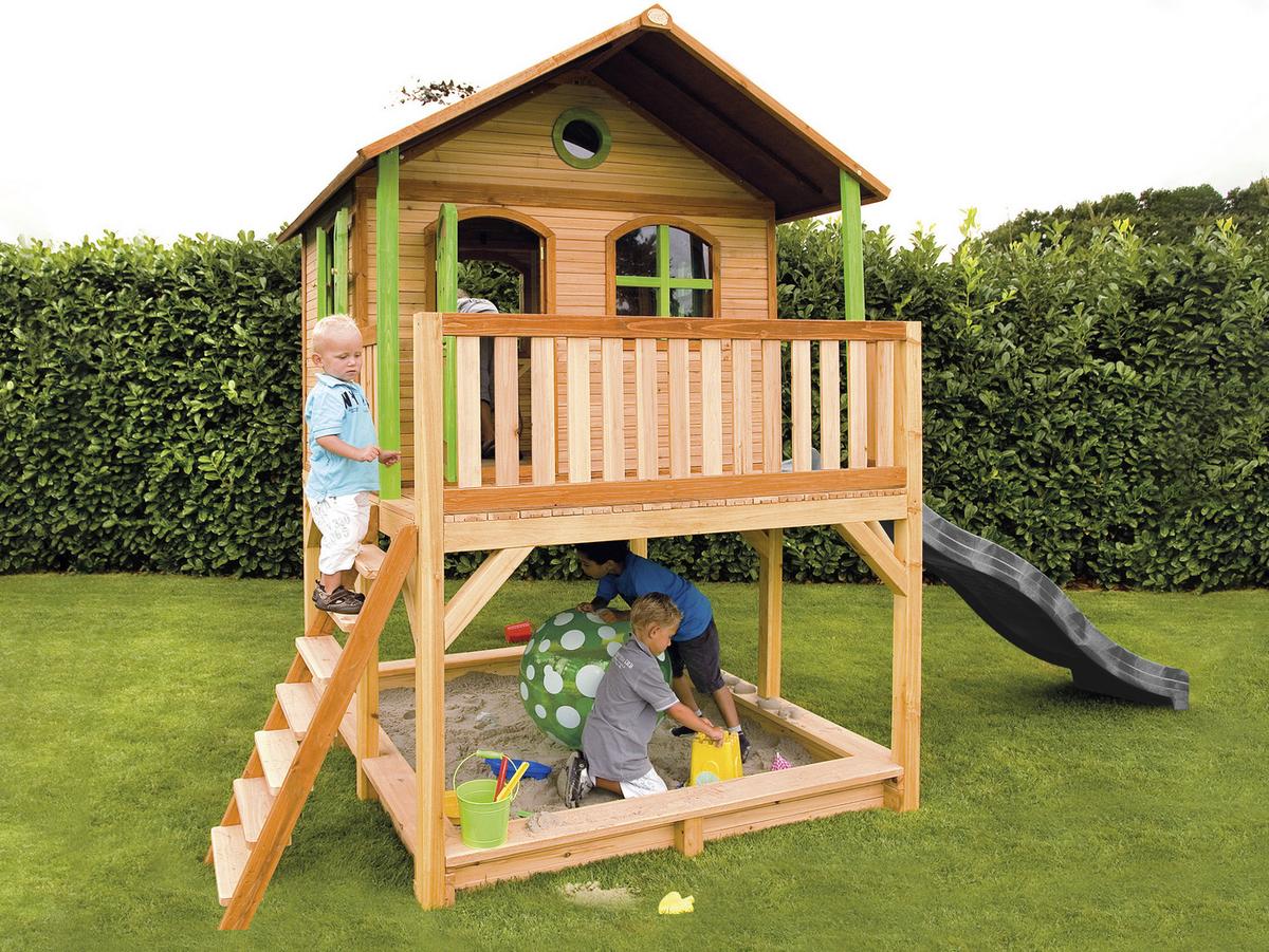 Spielhaus A030.042.80 - Braun/Grau, KONVENTIONELL, Holz (432/293/212cm) - Ambia Garden