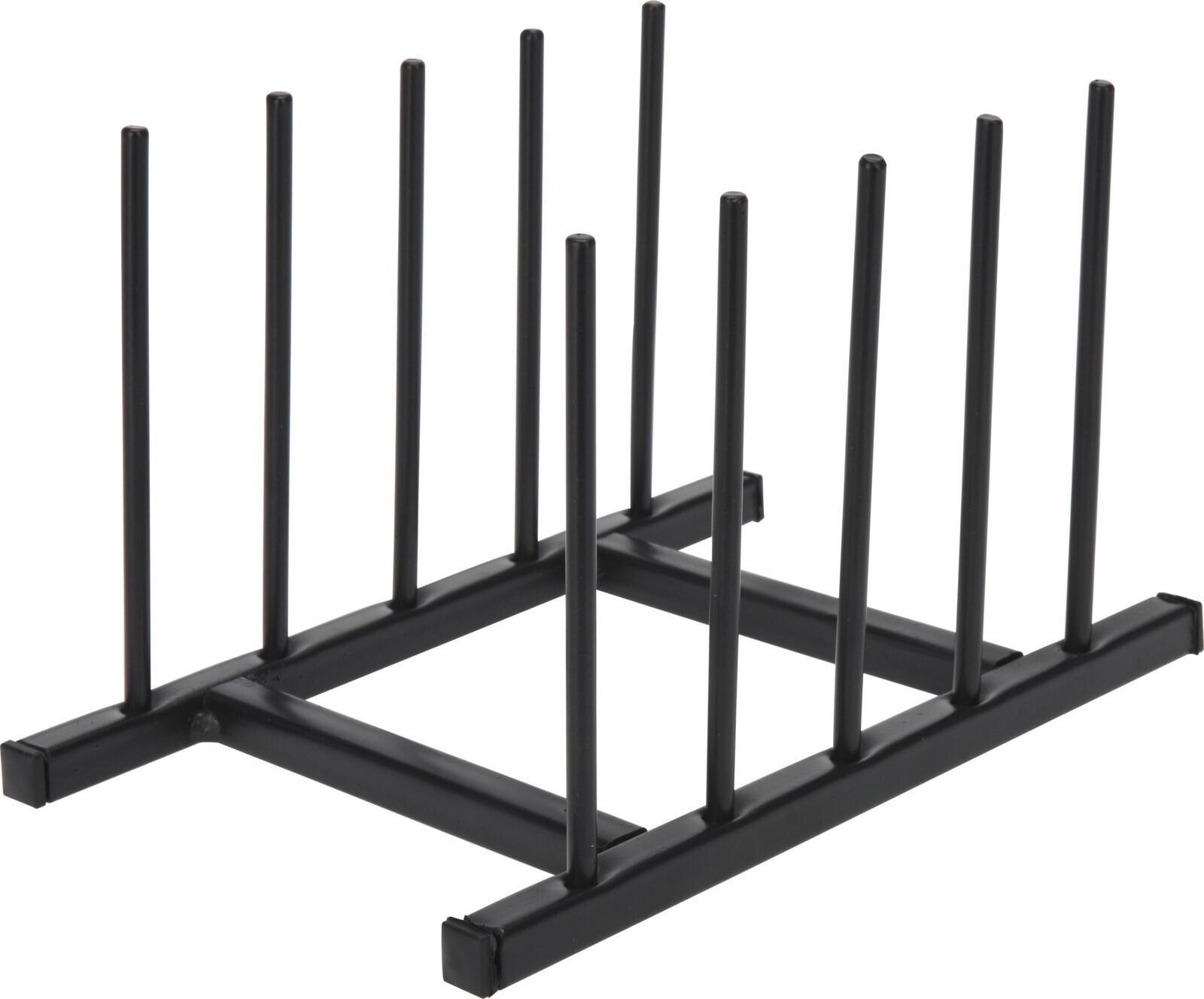 Stojan na taniere Blacky - čierna, Modern, kov (20/12,5/12cm)