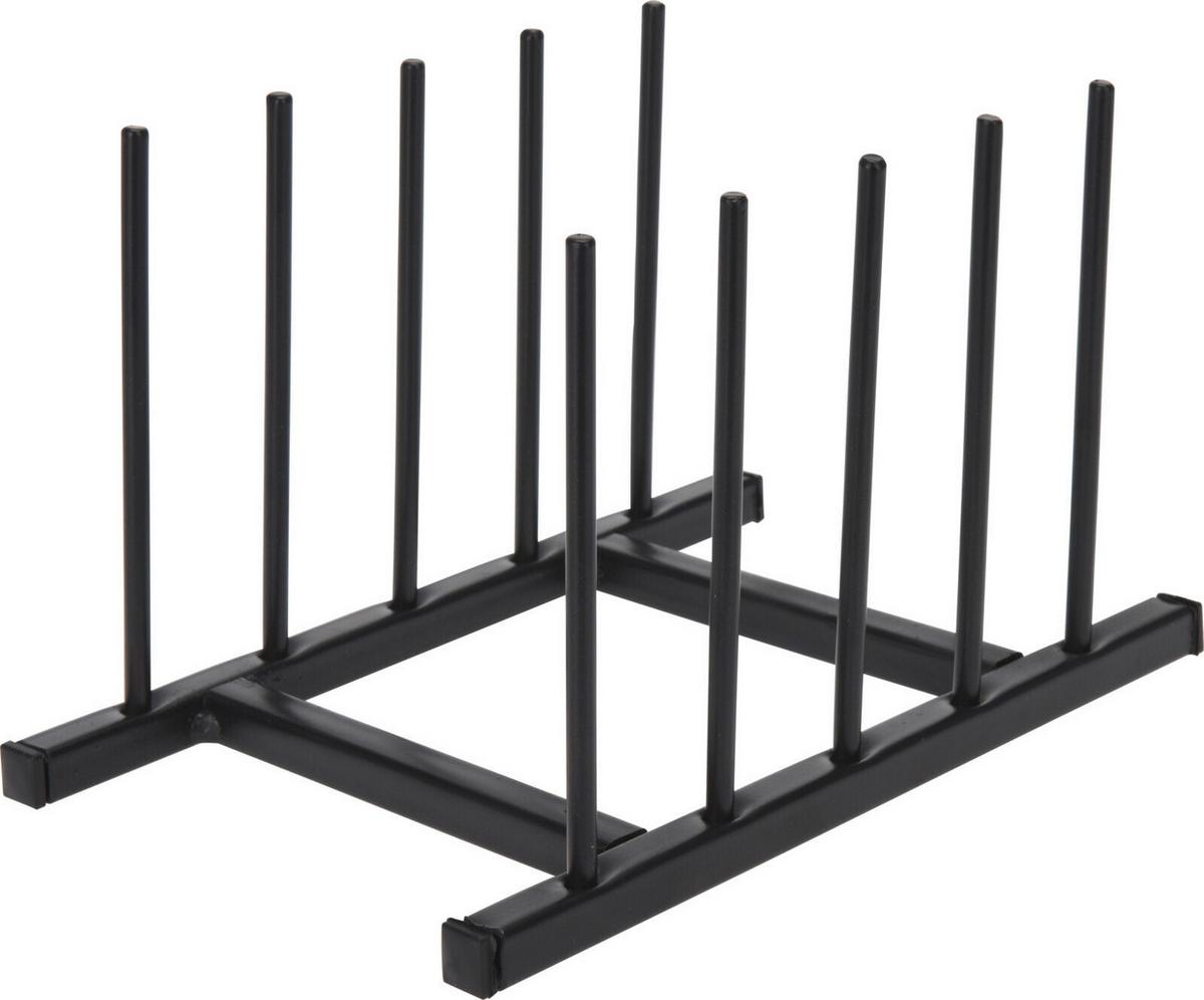 Stojan na talíře Blacky - černá, Moderní, kov (20/12,5/12cm)