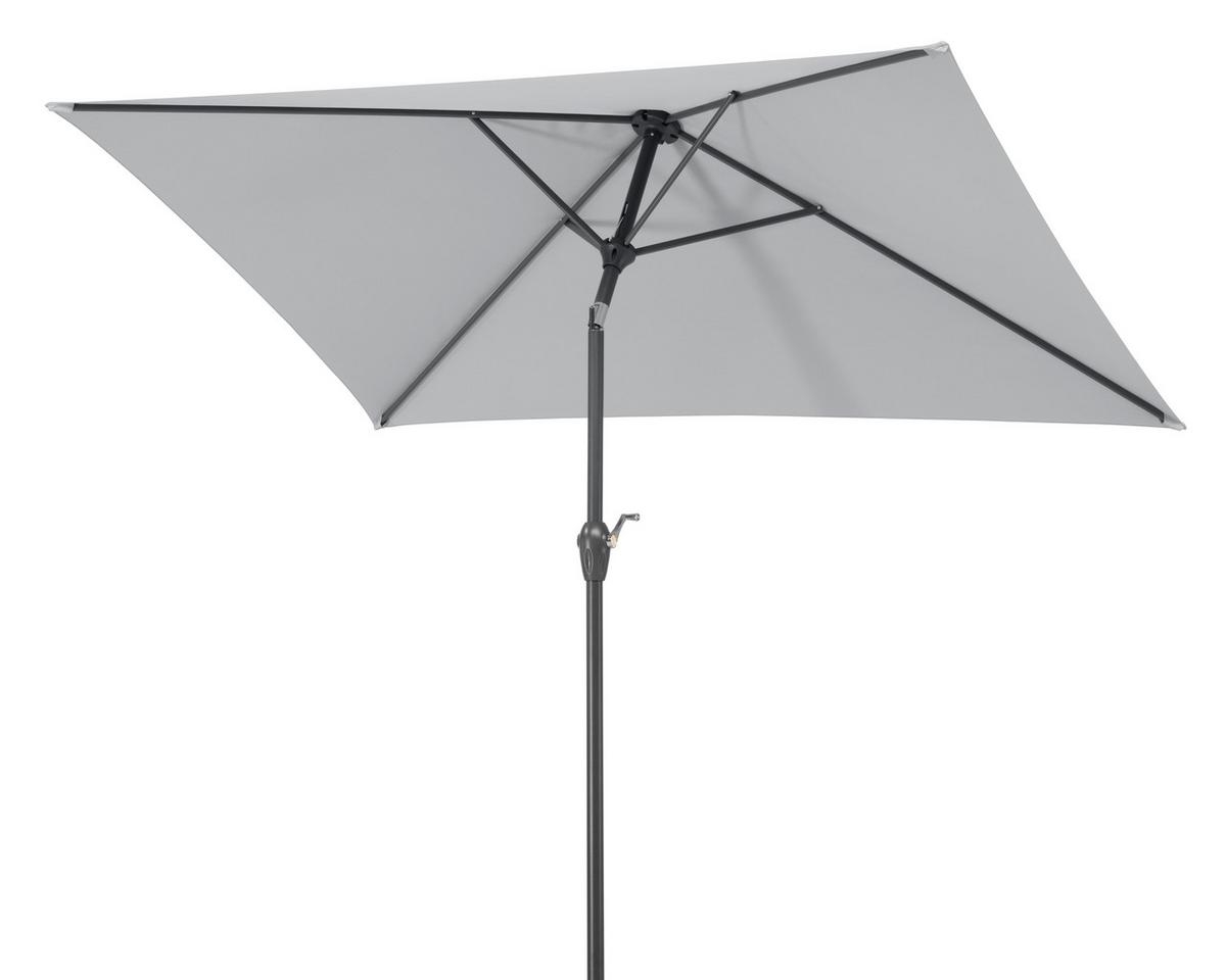Sonnenschirm Bilbao Bxhxt : Ca. 210x228x130 Silbergrau - Anthrazit/Silberfarben, Basics, Textil/Metall (210/228/130cm) - Schneider