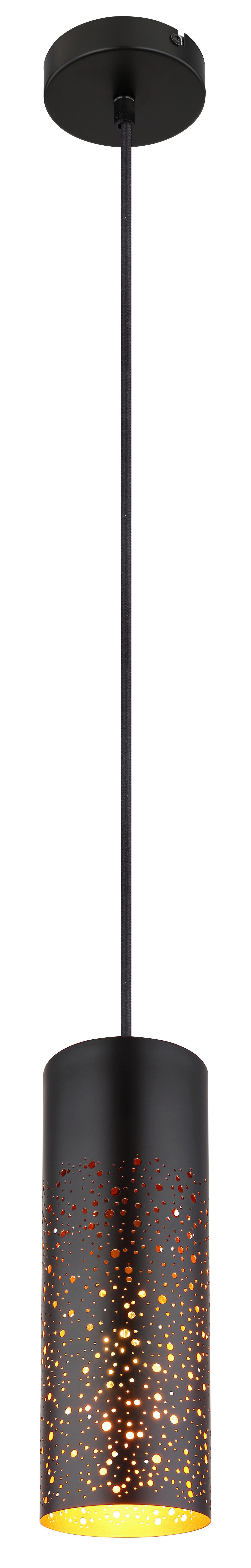 Hängeleuchte 21005h - Goldfarben/Schwarz, Design, Metall (10/150cm) - Globo