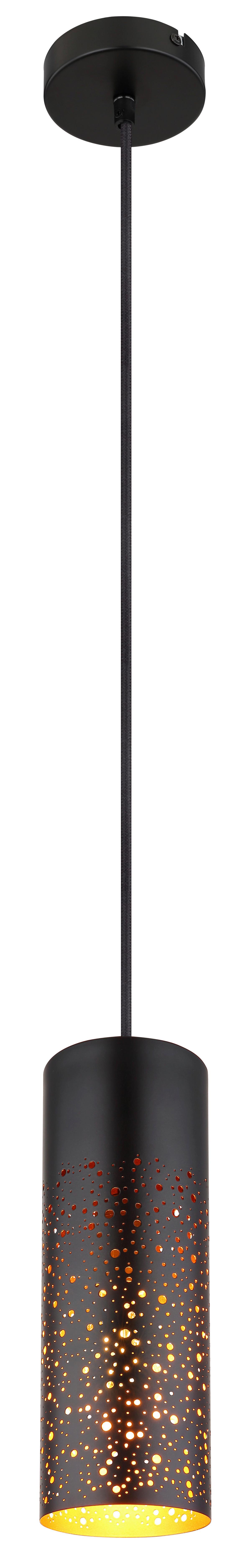 Hängeleuchte 21005h - Goldfarben/Schwarz, Design, Metall (10/150cm) - Globo