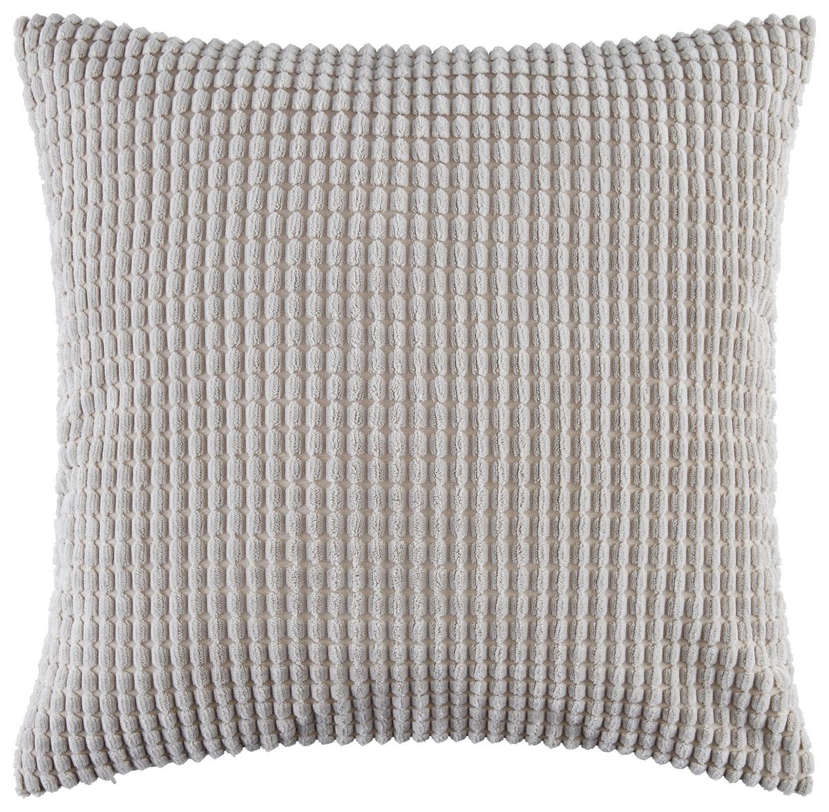 Zierkissen Halina 45x45 cm Fleece Silber mit Zipp - Silberfarben, MODERN, Textil (45/45cm) - Luca Bessoni