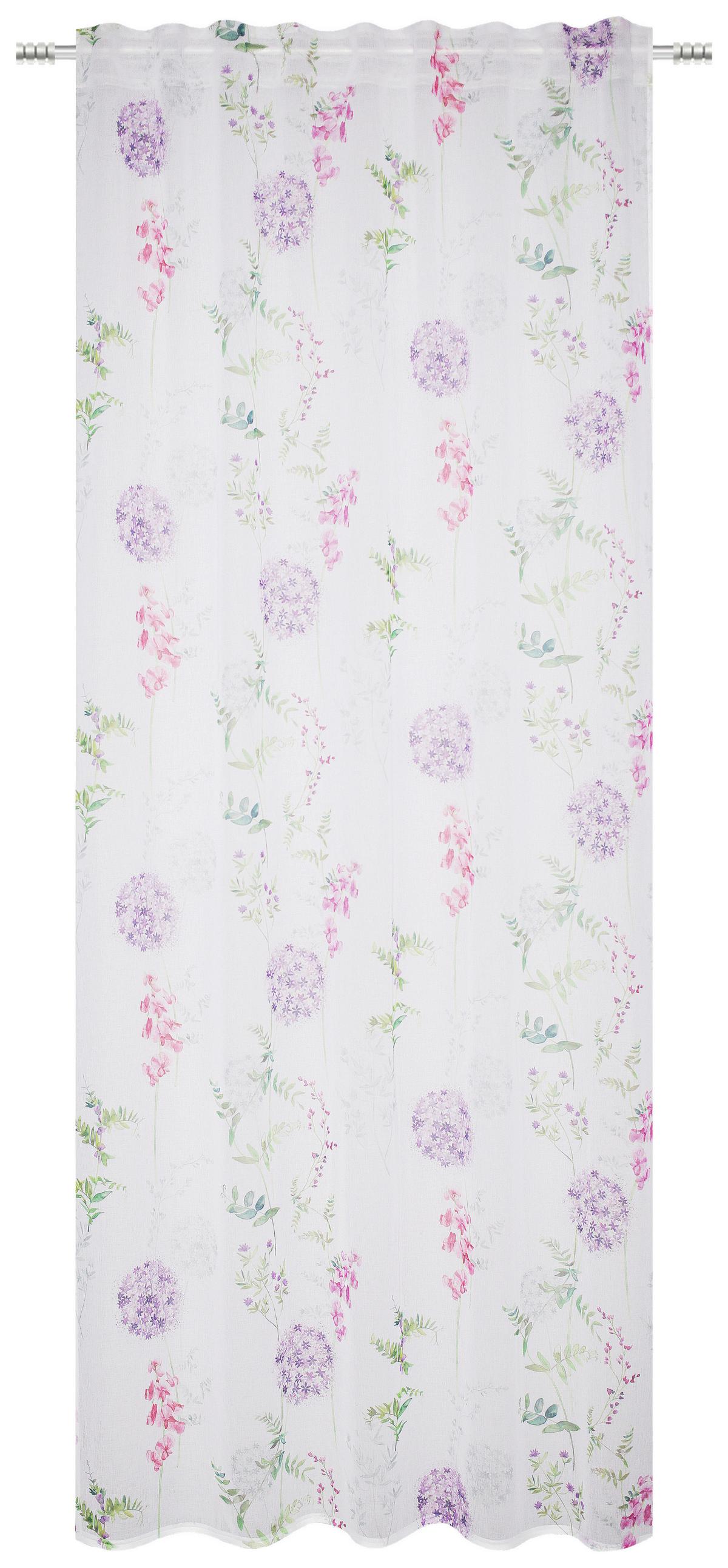 Készfüggöny Flower Kb. 135/245cm - színes, Romantik / Landhaus, textil (135/245cm) - James Wood