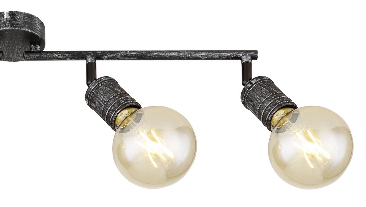 Strahler 4-Flammig verstellbar L: 60 cm - Nickelfarben, Basics, Metall (60/8/11cm) - Globo