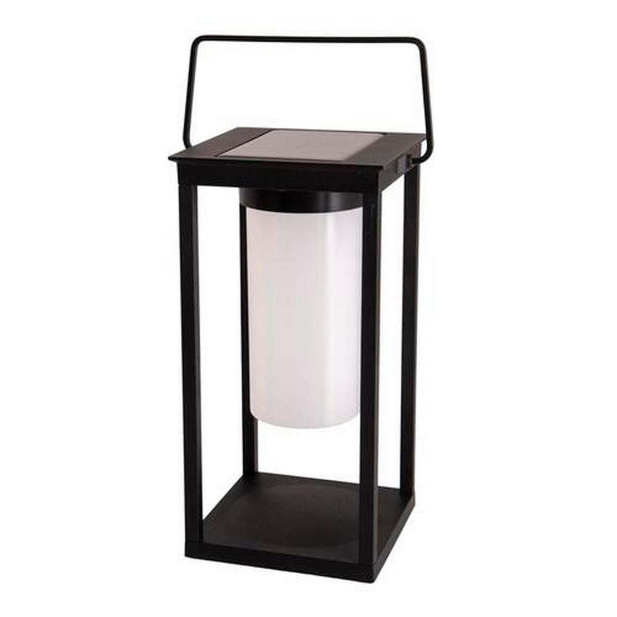 Solarleuchte Led-sockelleuchte Aluminium Kunststoff - Schwarz, Basics, Kunststoff/Metall (14,5/32,5/14,5cm) - Näve