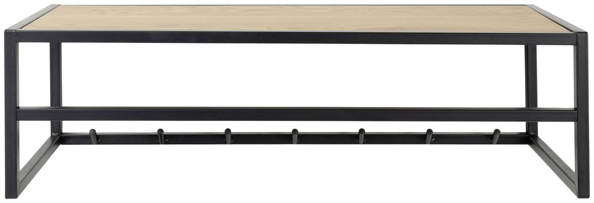 Fali Fogas Seaford 77/28cm - fekete/vad tölgy, Trend, faalapú anyag/fém (77/28/22cm) - MID.YOU