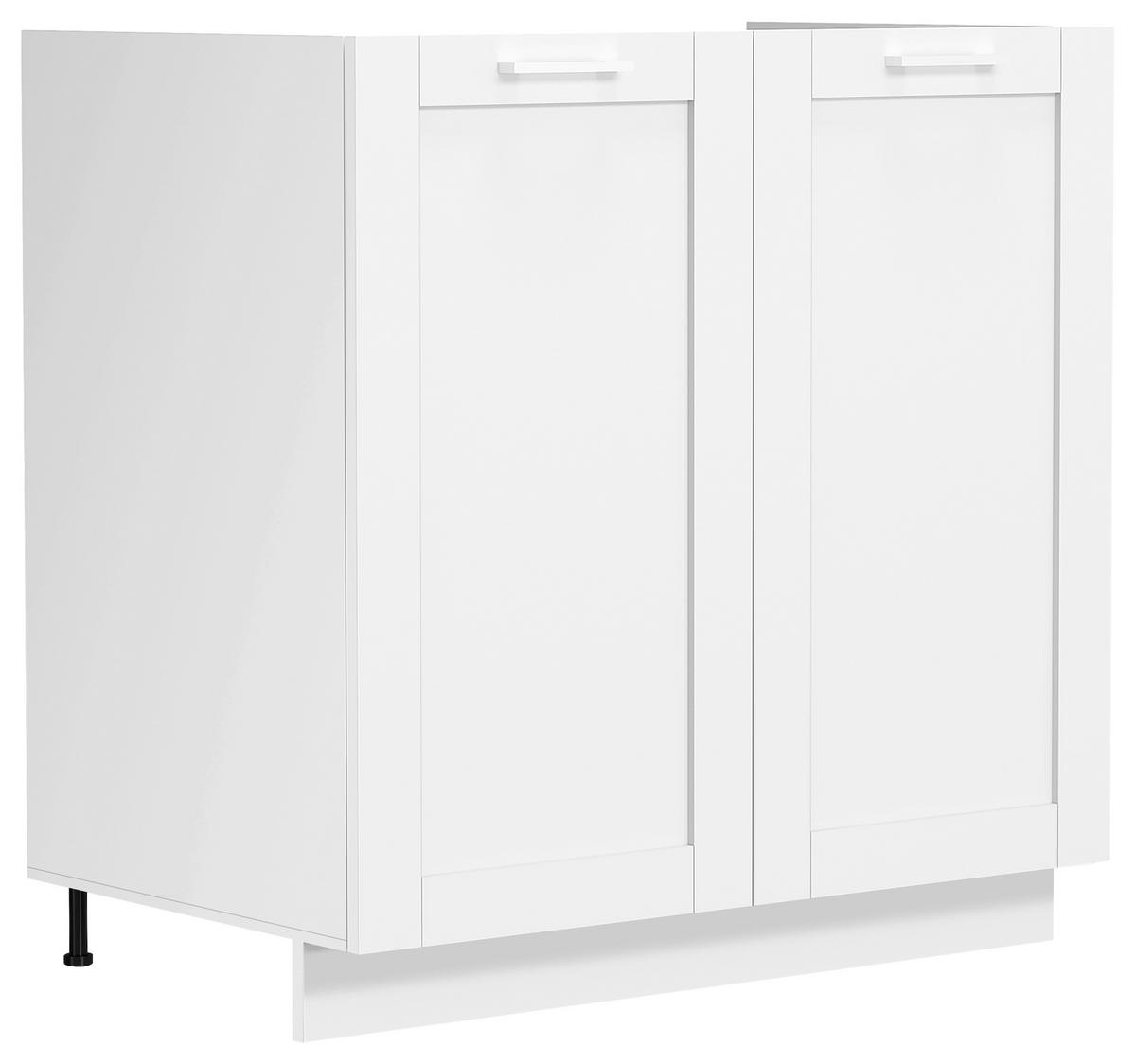 Spülenunterschrank Colura - Weiß, Trend, Holzwerkstoff/Kunststoff (80/82/46cm) - MID.YOU