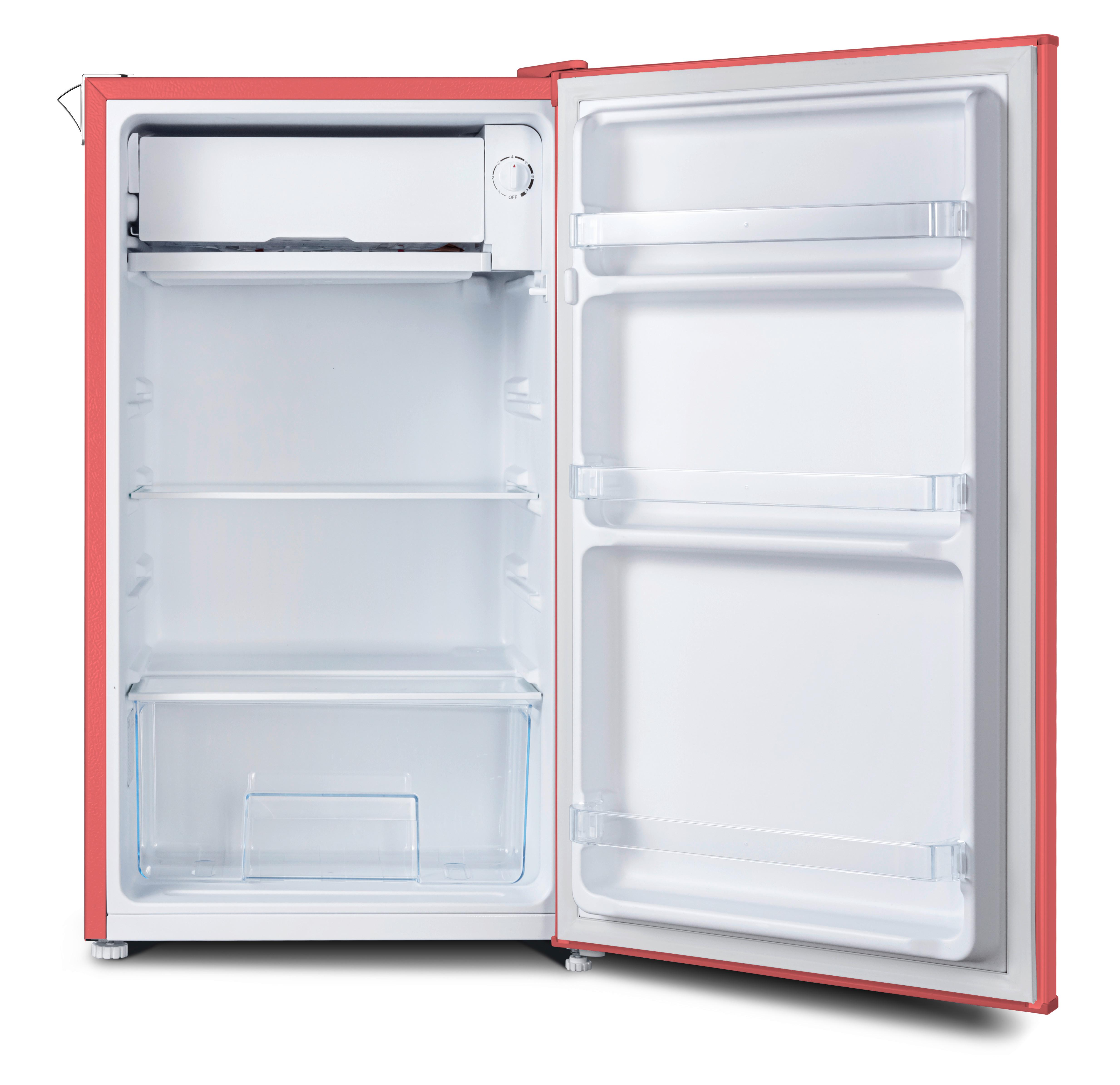Kühlschrank Respekta Rico - Rot, Trend, Glas/Kunststoff (47,4/83,1/44,7cm) - Respekta
