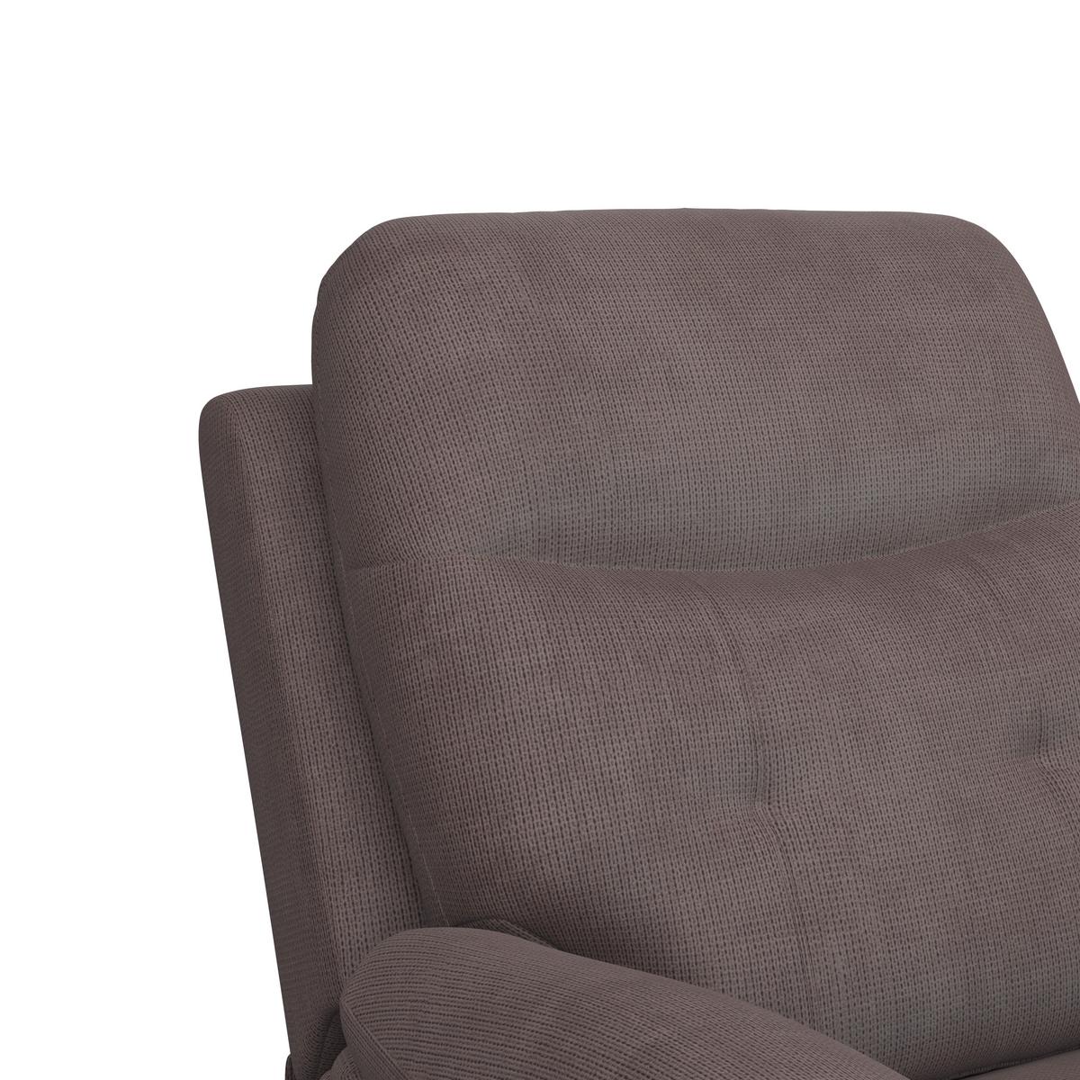 Relaxsessel Mario Webstoff braun, B: 89 cm - Schwarz/Braun, MODERN, Textil/Metall (89/107/94cm) - James Wood