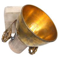 Deckenspots Gearwood - Anthrazit/Kupferfarben, Trend, Holz/Metall (59/19/23cm)