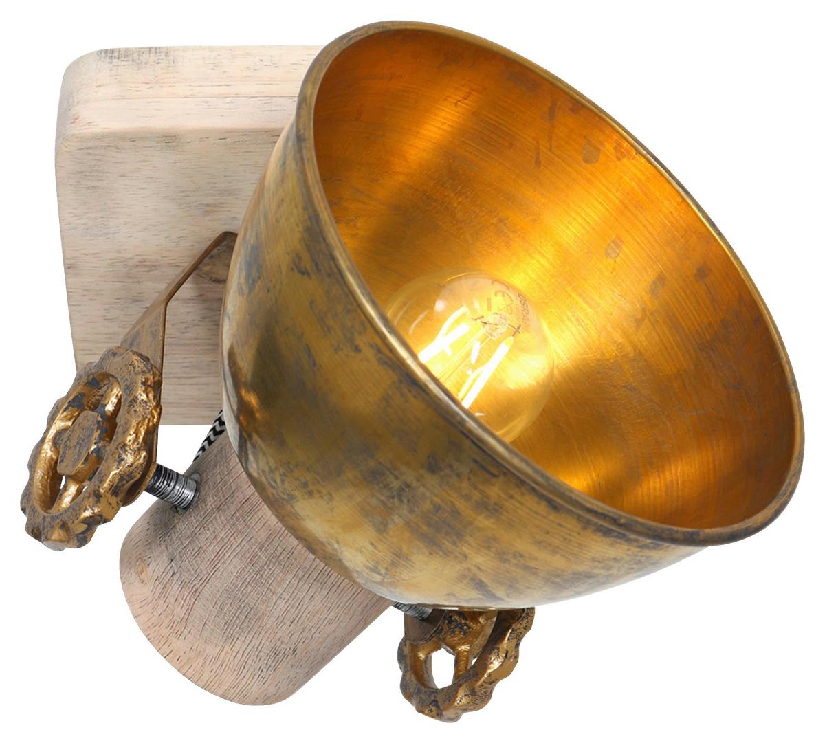 Deckenspots Gearwood - Anthrazit/Kupferfarben, Trend, Holz/Metall (59/19/23cm)