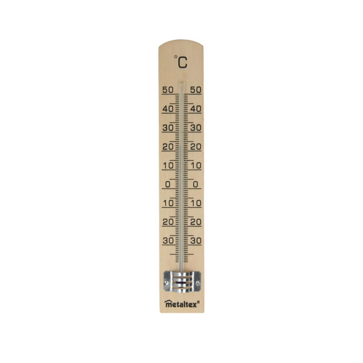 Hőmérő Szobai - Üveg/fa (22,7/6,8/1,7cm)