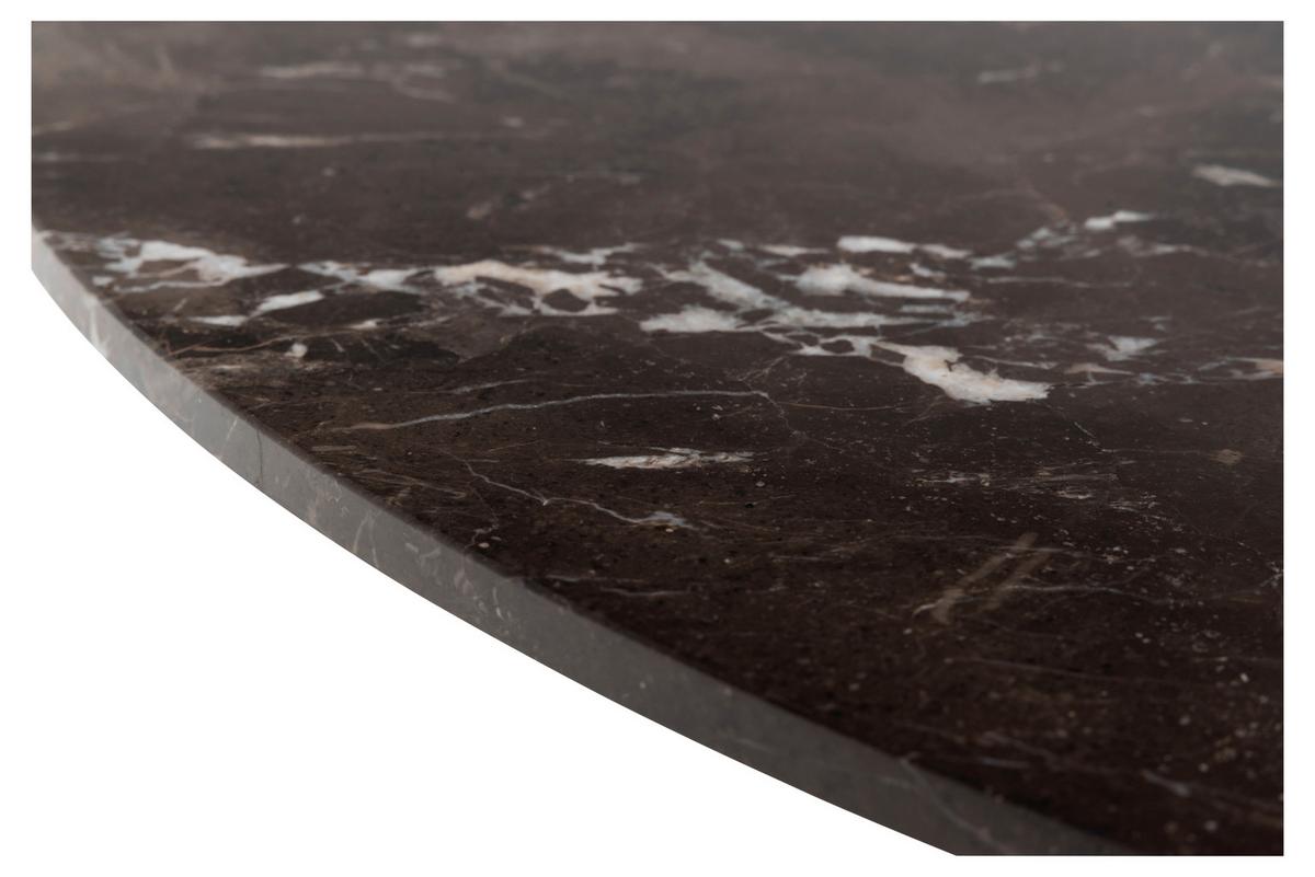 Esstisch Rund Heaven 120x75 Cm Braun/schwarz - Schwarz/Braun, MODERN, Stein/Metall (120/120/75cm) - MID.YOU