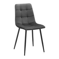 Jídelní židle RIA šedá - černá/tmavě šedá, Moderní, kov/dřevo (43,5/87/54cm) - Bessagi Home