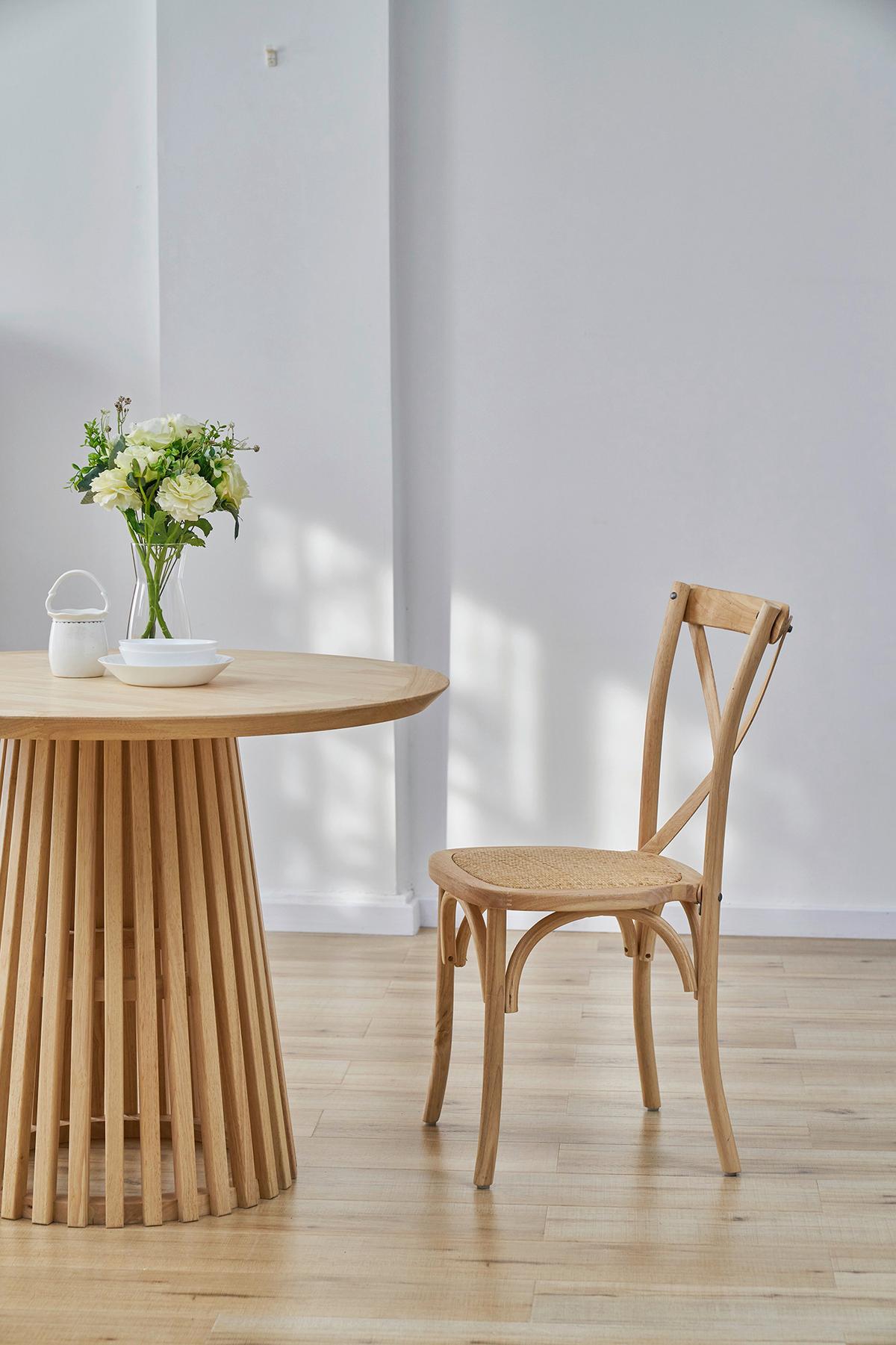 ARMLEHNSTUHL-SET Naturfarben 2-teilig - Naturfarben, MODERN, Holz (48/89/52cm) - MID.YOU