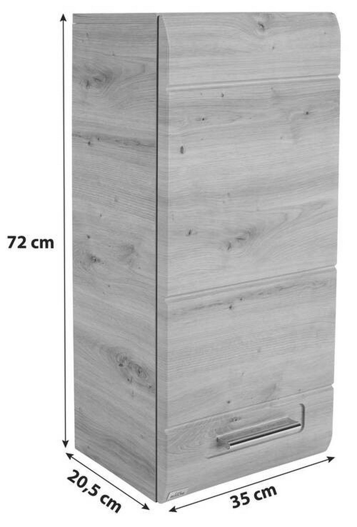 Hängeschrank mit Türdämpfung Avensis B: 35cm, Eiche Dekor - Eichefarben, MODERN, Holzwerkstoff (35/72/20,5cm) - Luca Bessoni