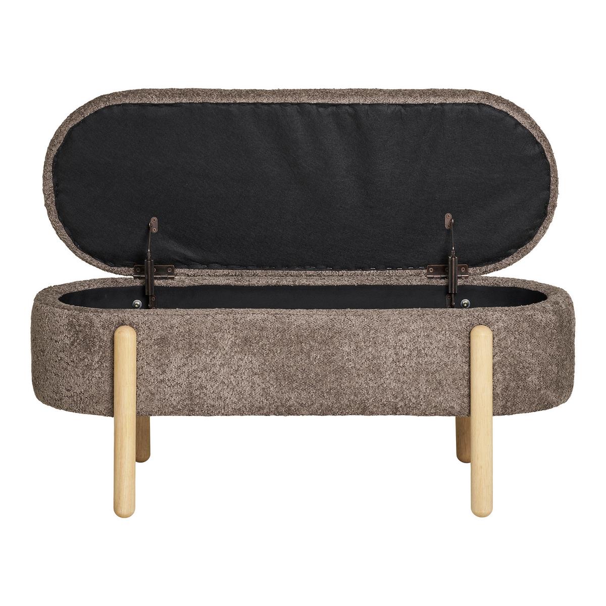 GARDEROBENBANK Branca Bench Braun B: 97cm - Naturfarben/Braun, Design, Textil (97/40/48cm) - MID.YOU