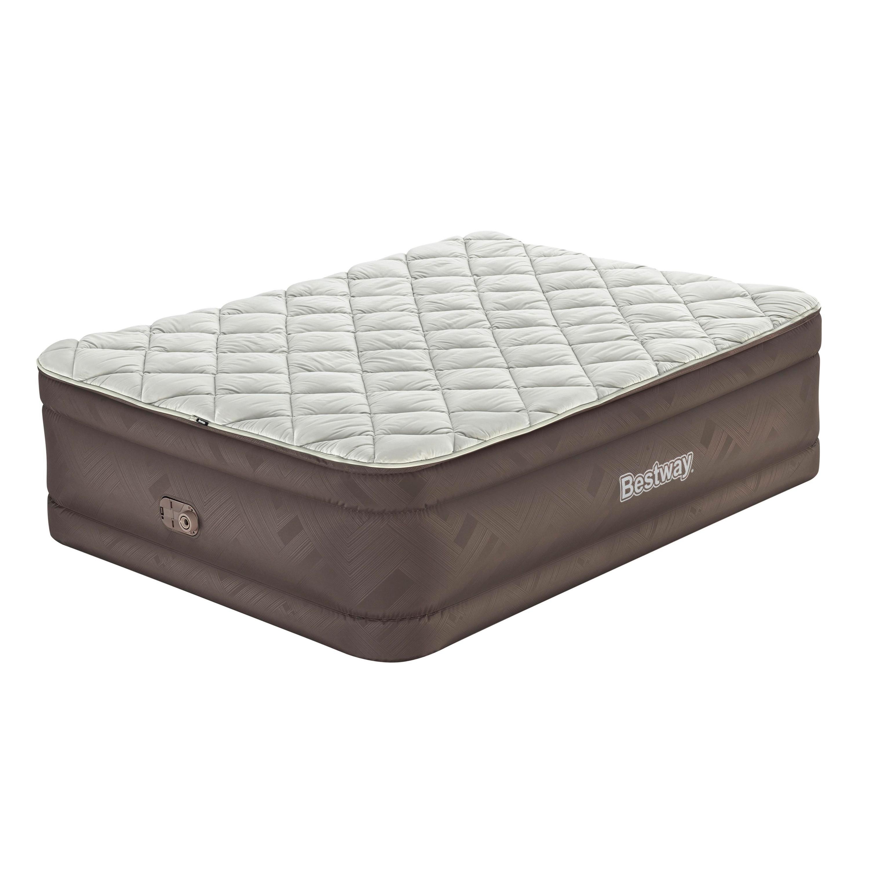 Luftbett Gloria 203x152x51 Cm Bis 350kg, Inkl. Pumpe - Braun/Grau, KONVENTIONELL, Kunststoff/Metall (203/152/51cm) - Bestway