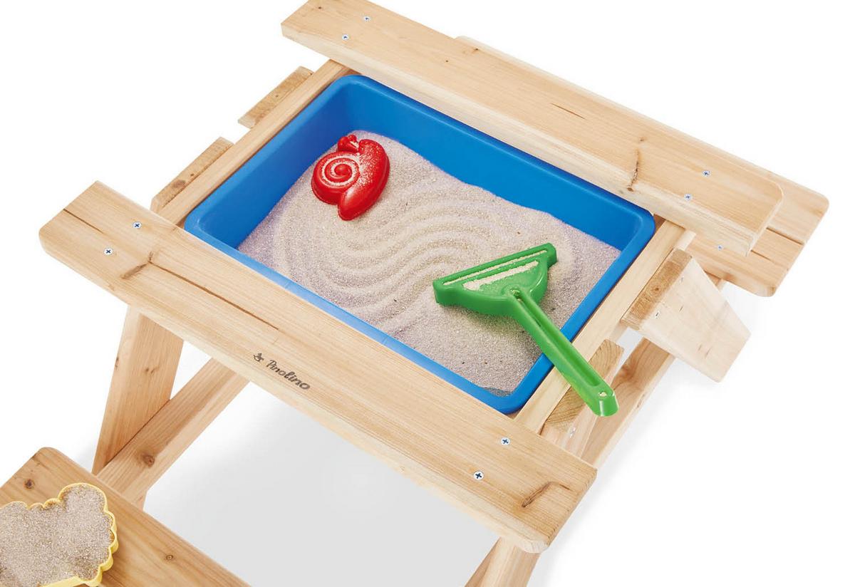 Kindersitzgruppe natur - Naturfarben, Basics, Holz (51/51/79cm) - Pinolino