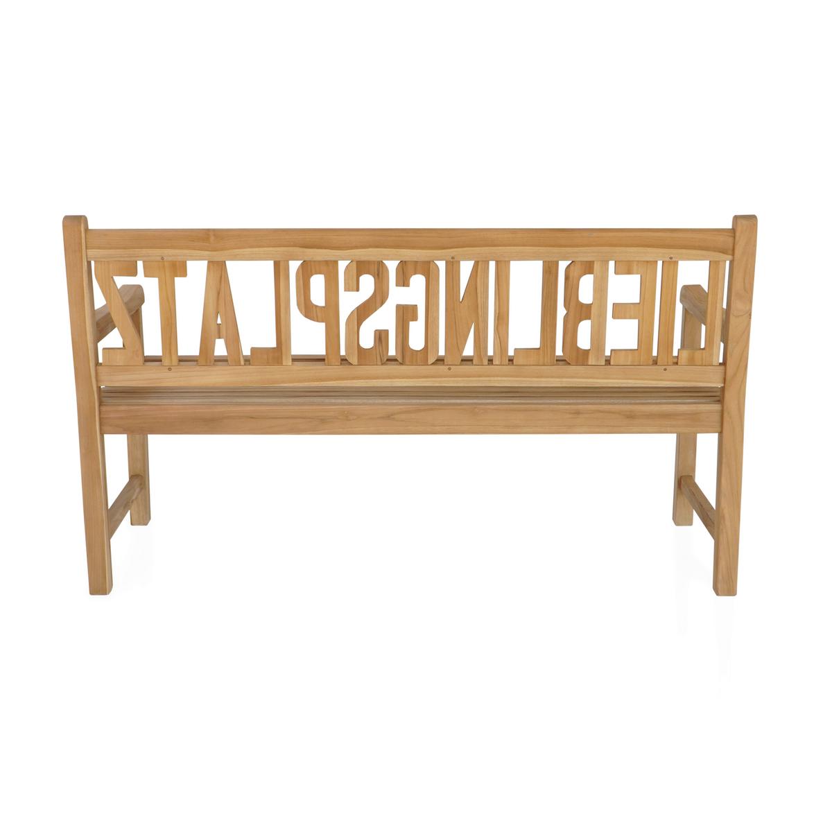 Gartenbank Lieblingsplatz - Braun, Basics, Holz (63/91,5/150cm) - Gardenson
