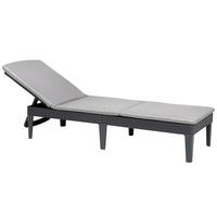 OPALOVACÍ LEHÁTKO JAIPUR - barvy grafitu, Moderní, plast (188/58.2/29cm)