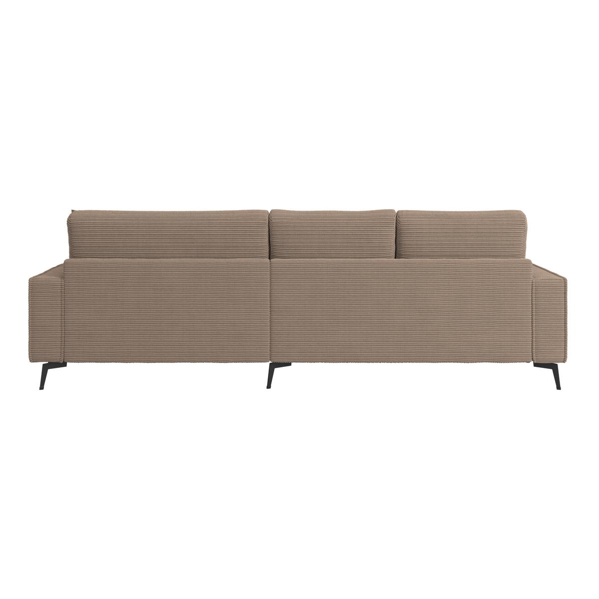 Ecksofa Zero Braun 286x173 cm - Schwarz/Braun, Trend, Textil (286/173cm)