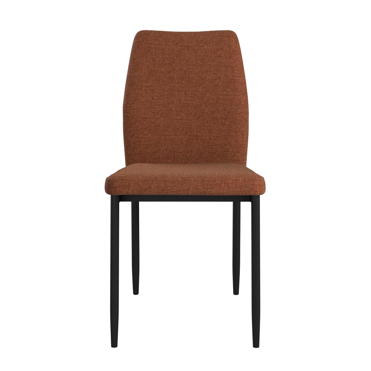 Vierfußstuhl Augusta Webstoff Braun - Schwarz/Braun, KONVENTIONELL, Textil/Metall (45/87/56.5cm)