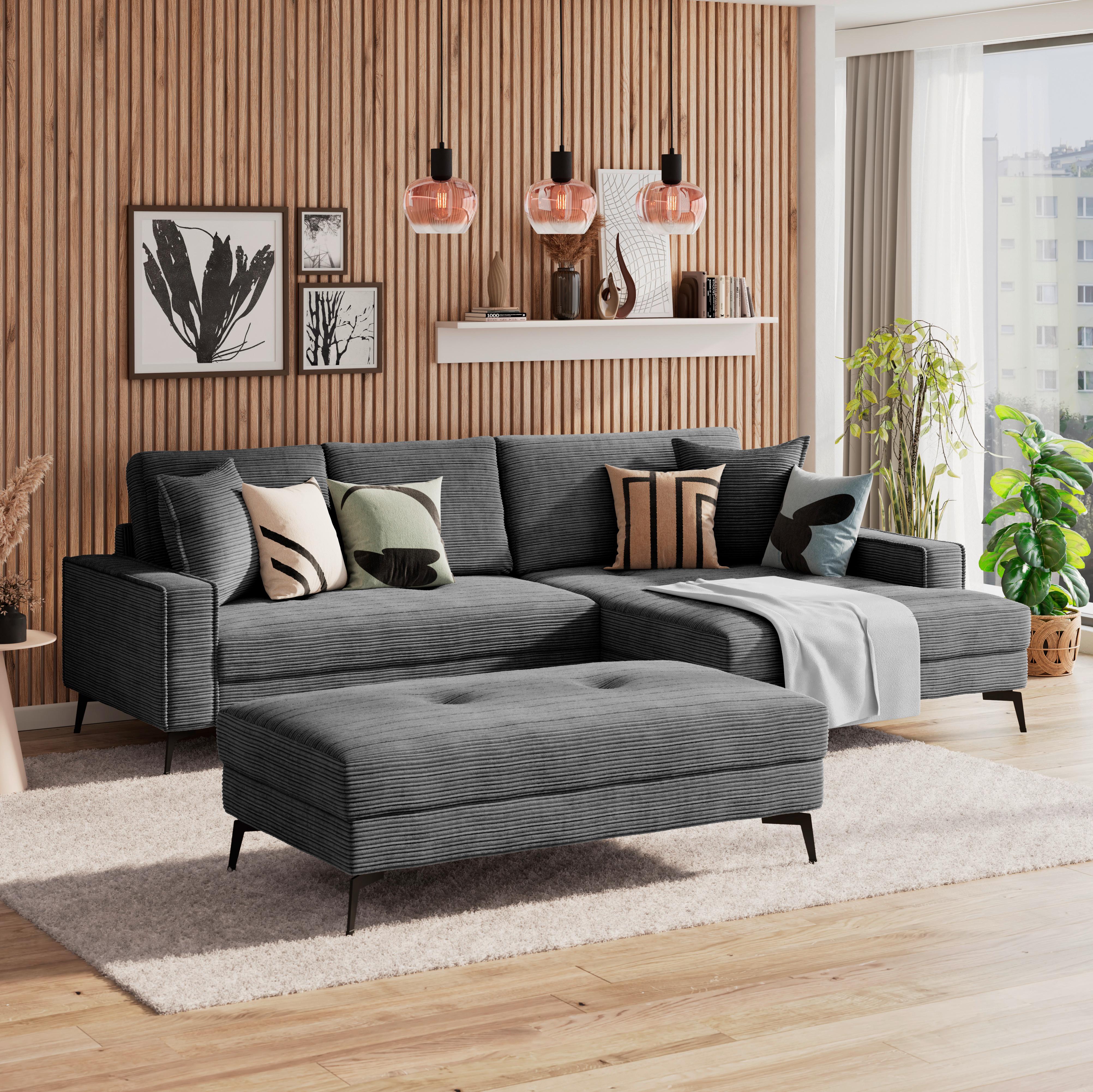 Hocker Zero Schwarz 140x80 cm - Schwarz, Trend, Textil (140/80cm)