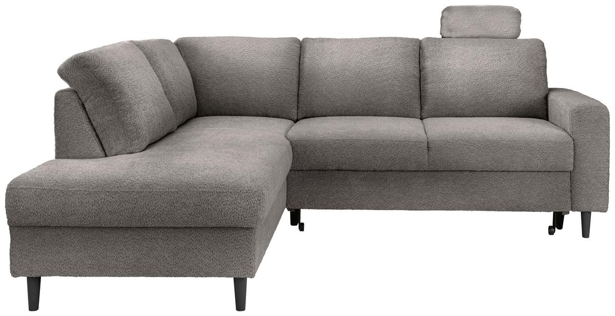 Eckschlafsofa Passione Anthrazit S: 200x242 Cm - Anthrazit/Schwarz, MODERN, Textil (200/242cm) - Livetastic