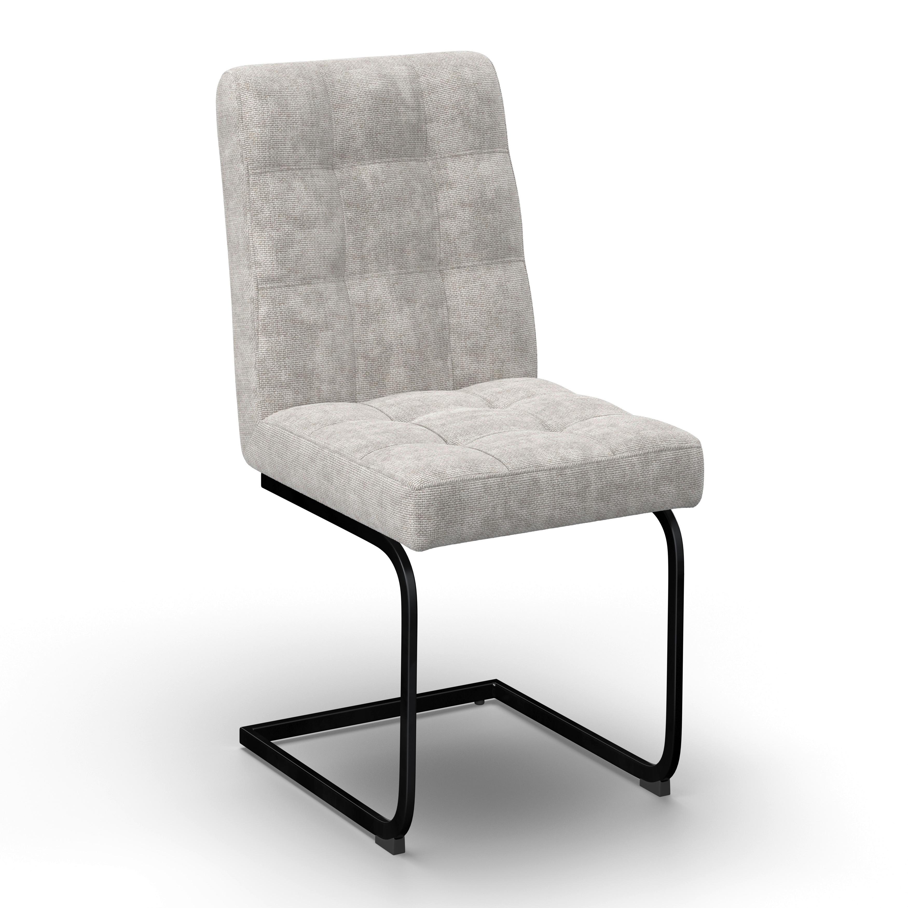 Stolička NOVA světle šedá - černá/světle šedá, Moderní, kov/dřevo (46/97/62cm) - Bessagi Home
