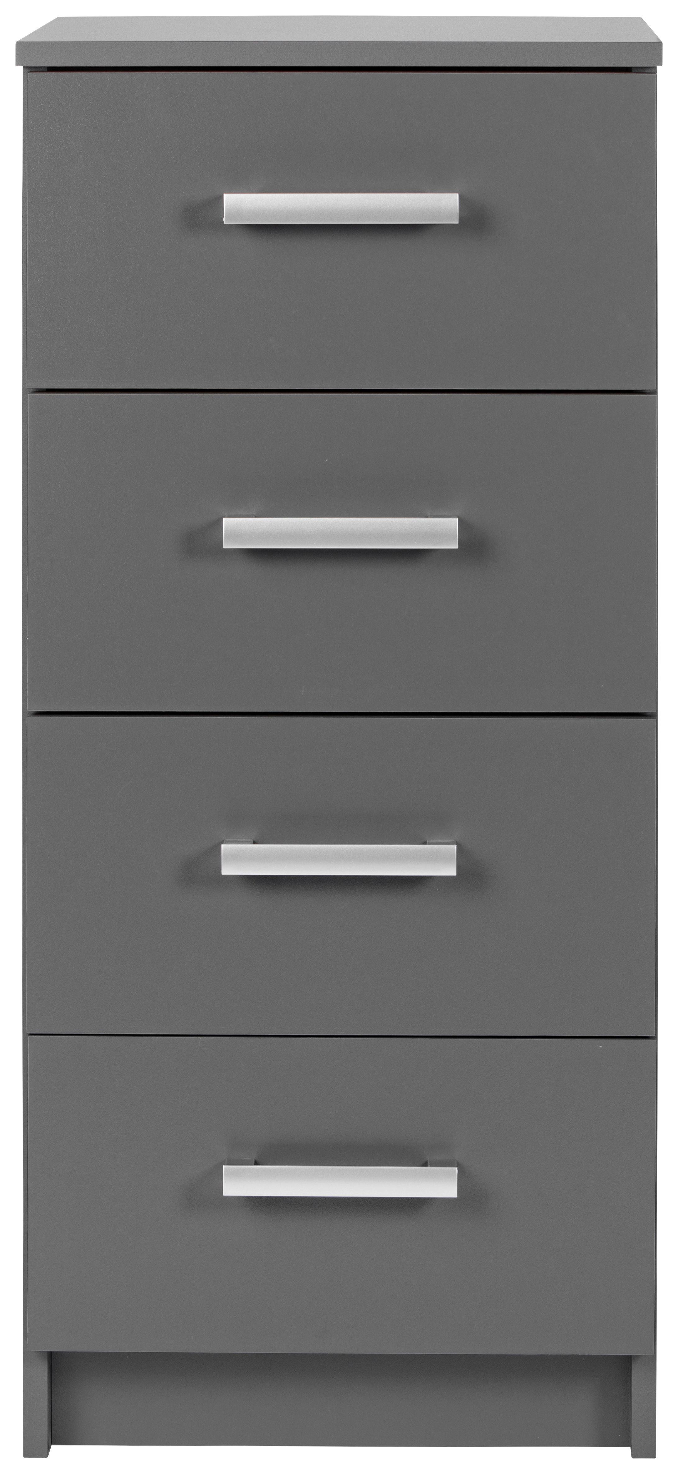 Kommode B: 41,2 cm Elenzio, Graphitfarben - Graphitfarben, Basics, Holzwerkstoff (41,2/40/91,50cm) - MID.YOU