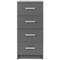 Kommode B: 41,2 cm Elenzio, Graphitfarben - Graphitfarben, Basics, Holzwerkstoff (41,2/40/91,50cm) - MID.YOU