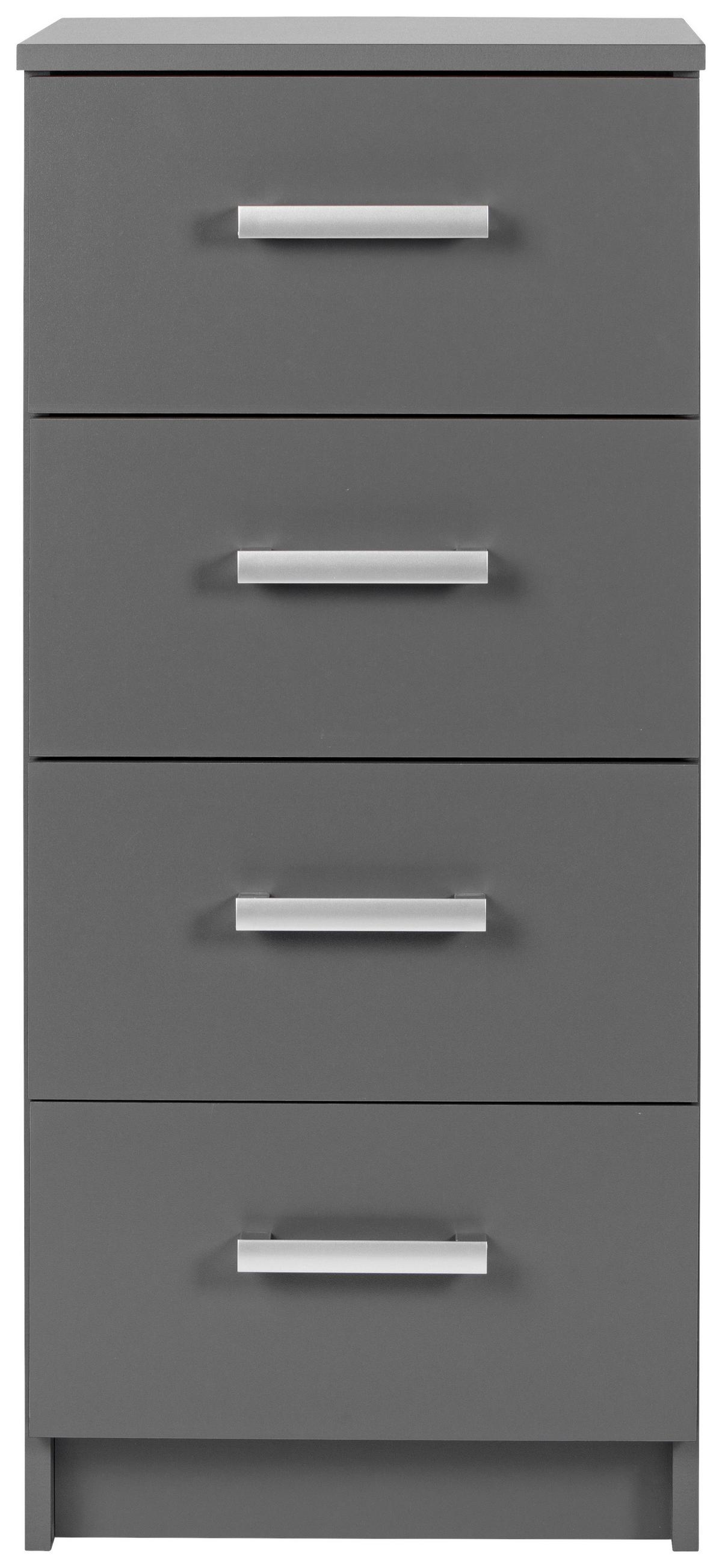 Kommode B: 41,2 cm Elenzio, Graphitfarben - Graphitfarben, Basics, Holzwerkstoff (41,2/40/91,50cm) - MID.YOU