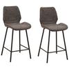 Barhocker-Set Barron - Dunkelgrau/Schwarz, Design, Textil/Metall (47/99/55cm) - MID.YOU