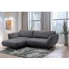 Ecksofa Samoa Anthrazit S: 187x282 cm - Anthrazit/Schwarz, Design, Textil (187/282cm) - Livetastic