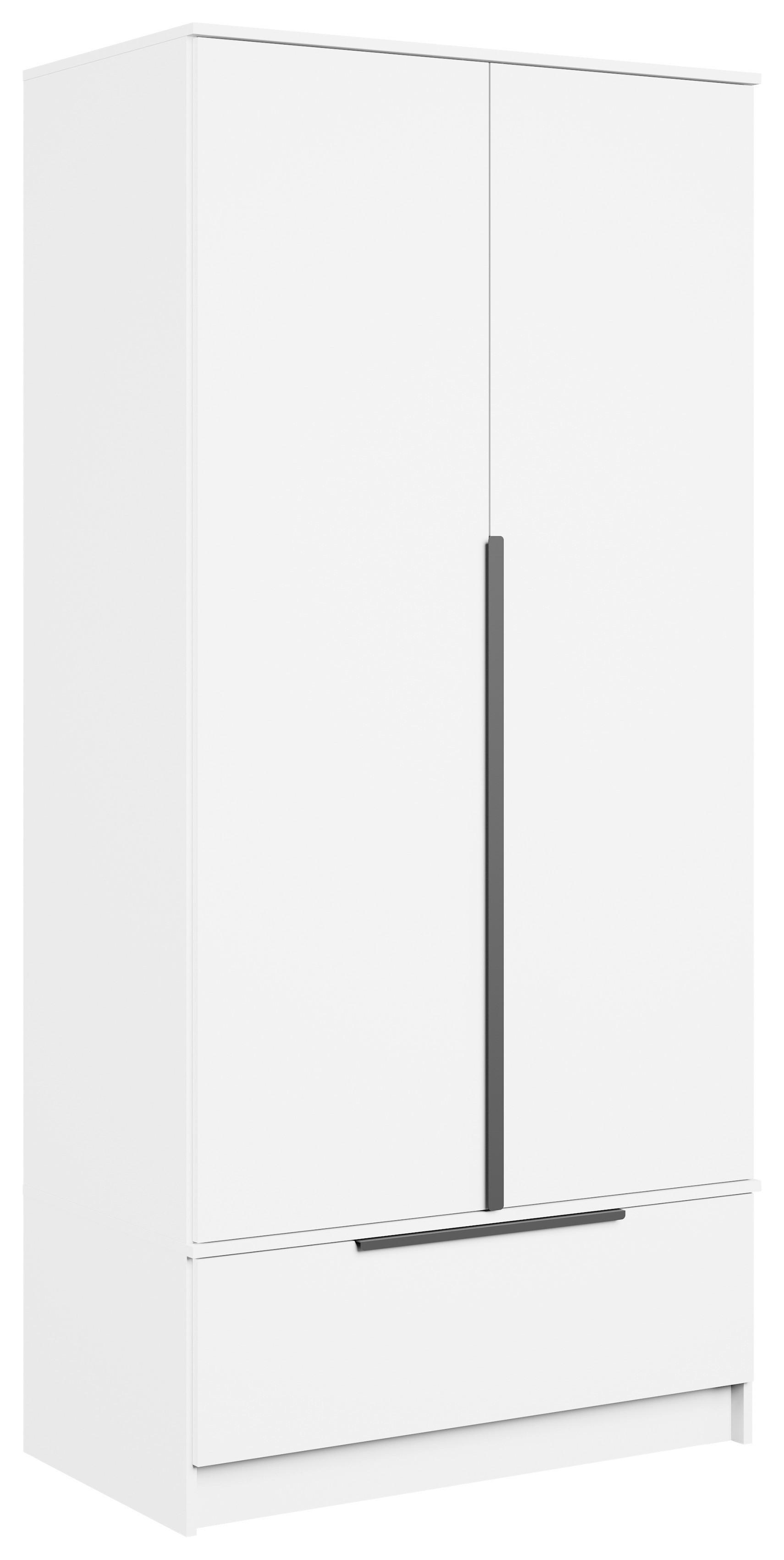 Kleiderschrank SPIRIT weiß 90,2 cm - Weiß, KONVENTIONELL, Holzwerkstoff (90,2/192,9/51cm) - P & B