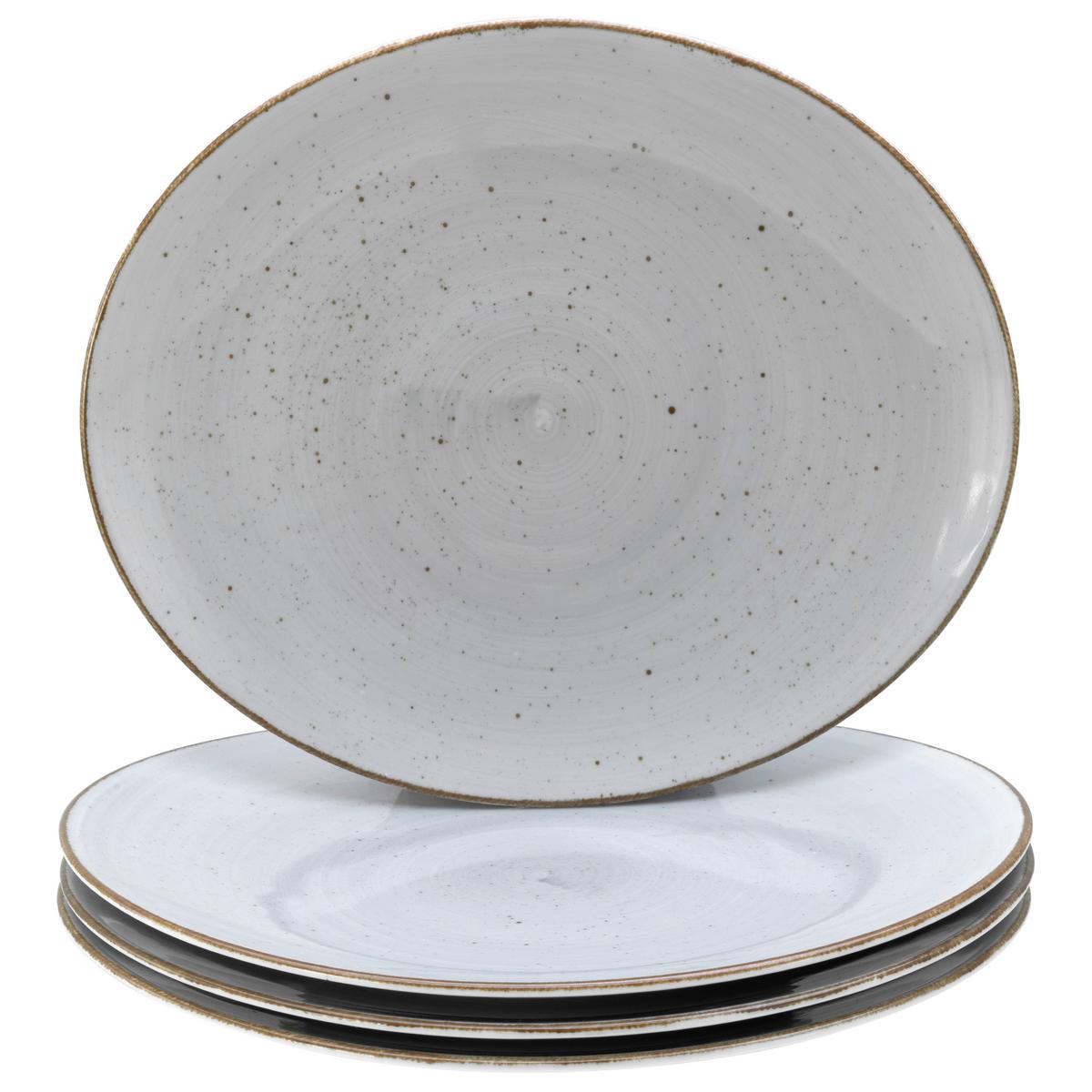 Steakteller Keramik, Hellgrau - Hellgrau, Basics, Keramik - Creatable