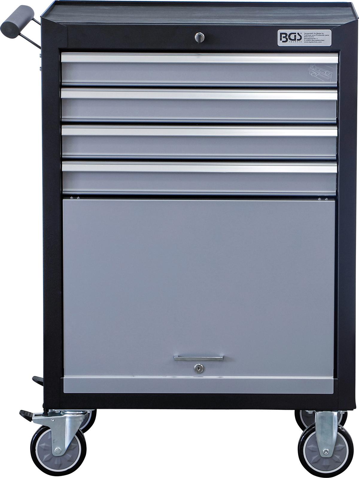 Werkstattwagen Azubi 4 Laden Anthrazit/grau B: 68 Cm - Anthrazit/Grau, Basics, Metall (68/101,4/45,8cm)