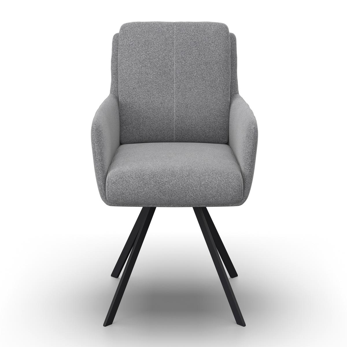 ŽIDLE S PODRUČKAMI MARIE - šedá/černá, Moderní, kov/dřevo (60/95,5/65cm) - Bessagi Home