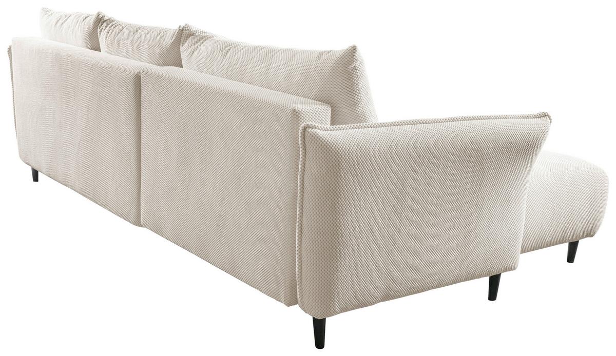 Ecksofa Monte Carlo Creme S: 290x160 cm - Creme/Schwarz, Trend, Holz/Holzwerkstoff (290/160cm)