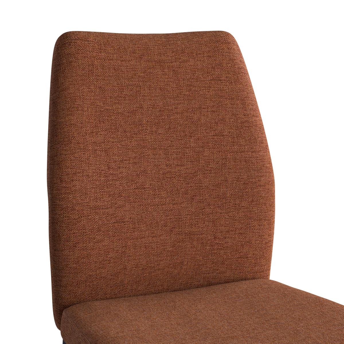 Vierfußstuhl Augusta Webstoff Braun - Schwarz/Braun, KONVENTIONELL, Textil/Metall (45/87/56.5cm)