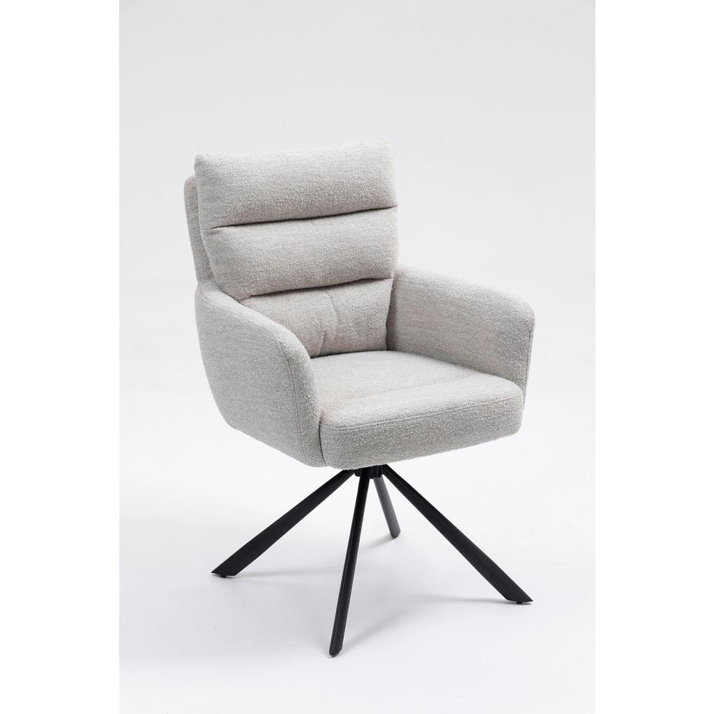 Armlehnstuhl Elli Taupe Sitzfl. 180° Drehbar, B: 60cm