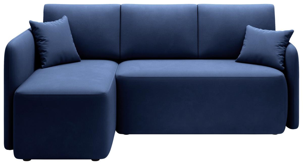 Ecksofa Hadson Blau S: 150x206 Cm - Blau/Schwarz, Design, Textil (150/206cm) - P & B